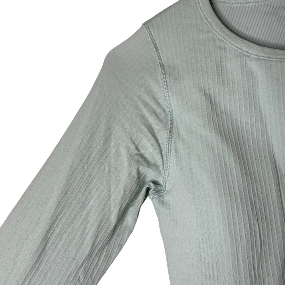 Lululemon Ebb to Street Long Sleeve Shirt Sz 8 Padded Crop Top Delicate Mint - Picture 5 of 9